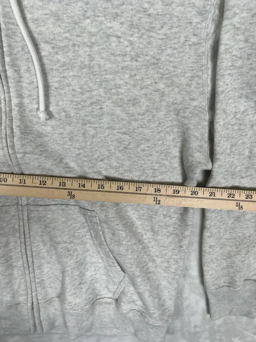 Hollister Hoodie Mens XS Gray Full Zip Fleece Sweatshirt Heather Logo Basic